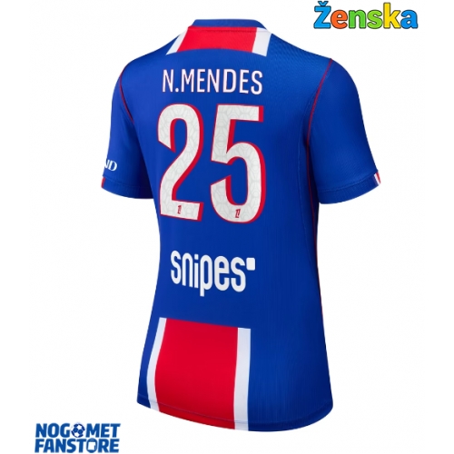 Paris Saint-Germain Nuno Mendes #25 Domaci Dres za Ženska 2026-27 Kratak Rukav